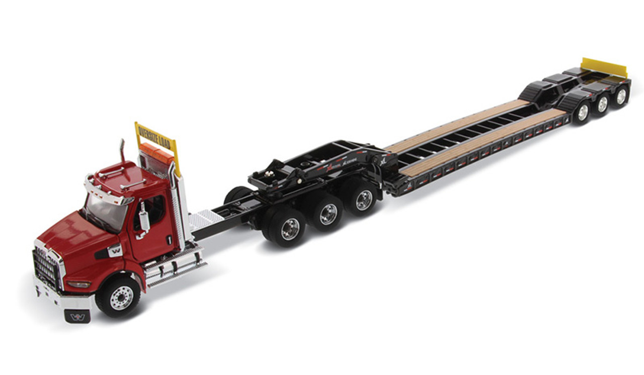 Western Star 49X SBFA Tridem Heavy-Haul with XL 120 HDG Trailer Red/Black - 1:50